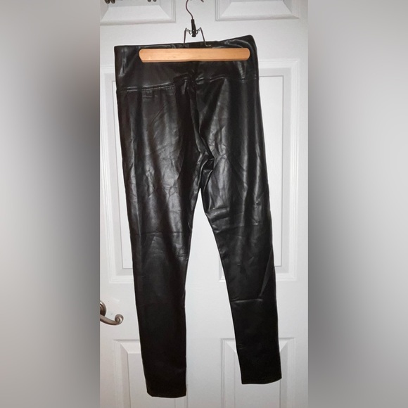 BBG Los Angeles Black Leather Look Pants Medium - Picture 2 of 3